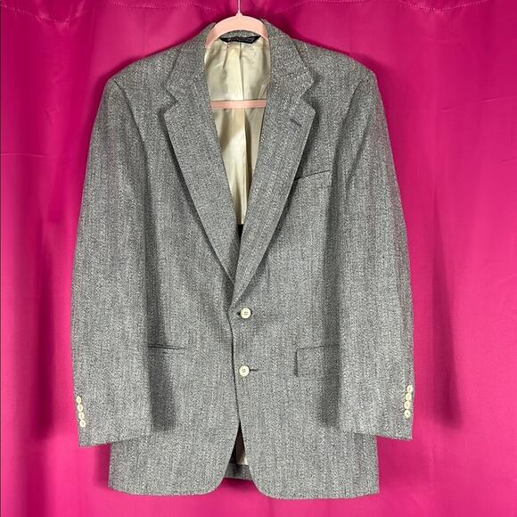 Austin Reed of Regent Street grey herringbone suit jacket sport coat, 40 med - Picture 1 of 13